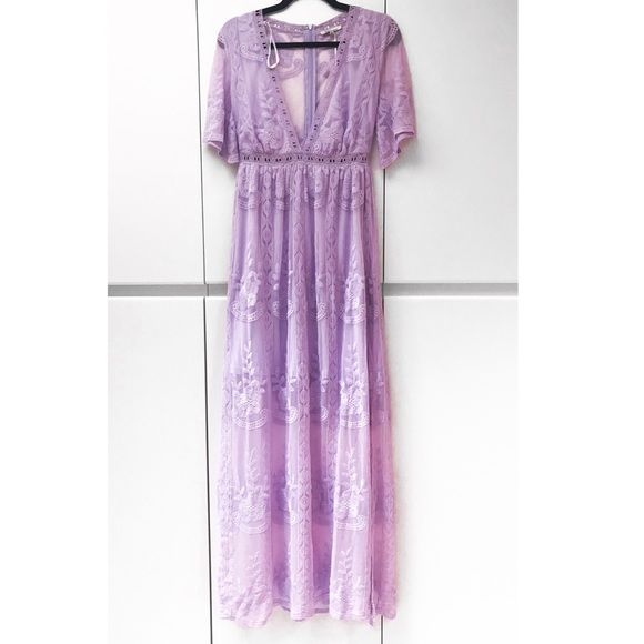 ⭐️ Lavender lace maxi dress - Picture 4 of 5